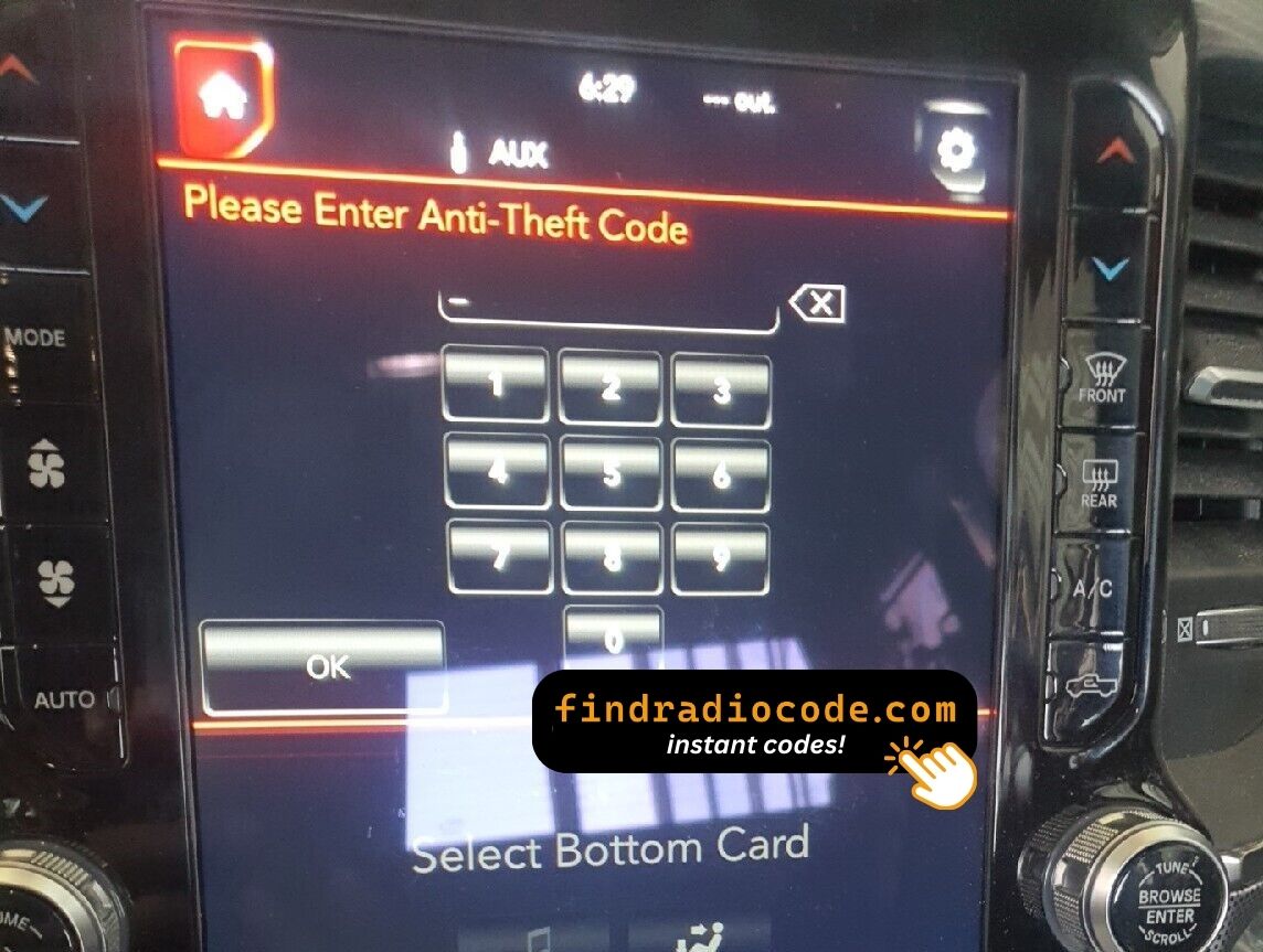 Chrysler Uconnect 12.0 UDX
 radio unlock 4 digit code online for this radio